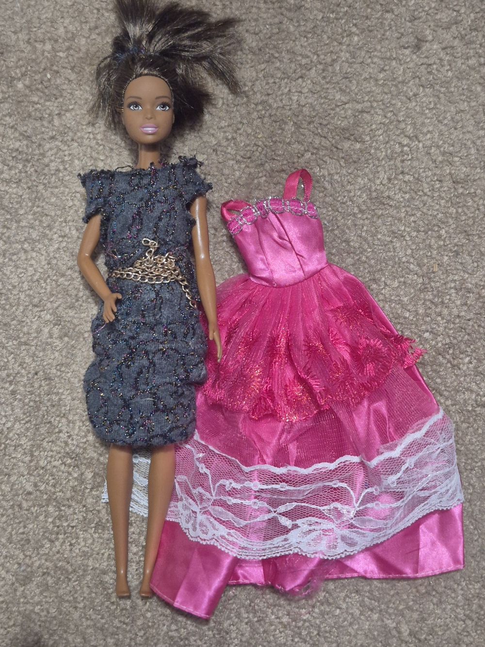 Fashion Doll Outfit Set with Pink Party Dress